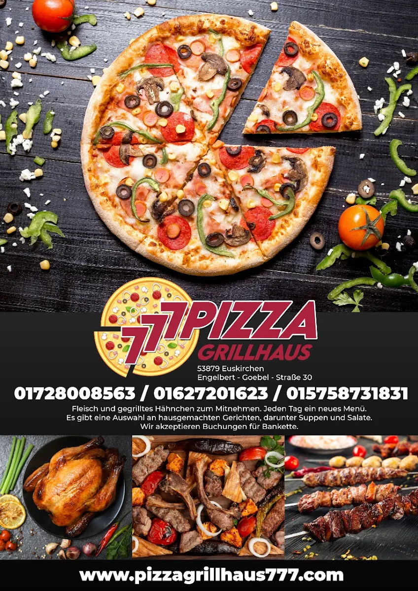 Speisekarte, Pizza Grill Haus 777