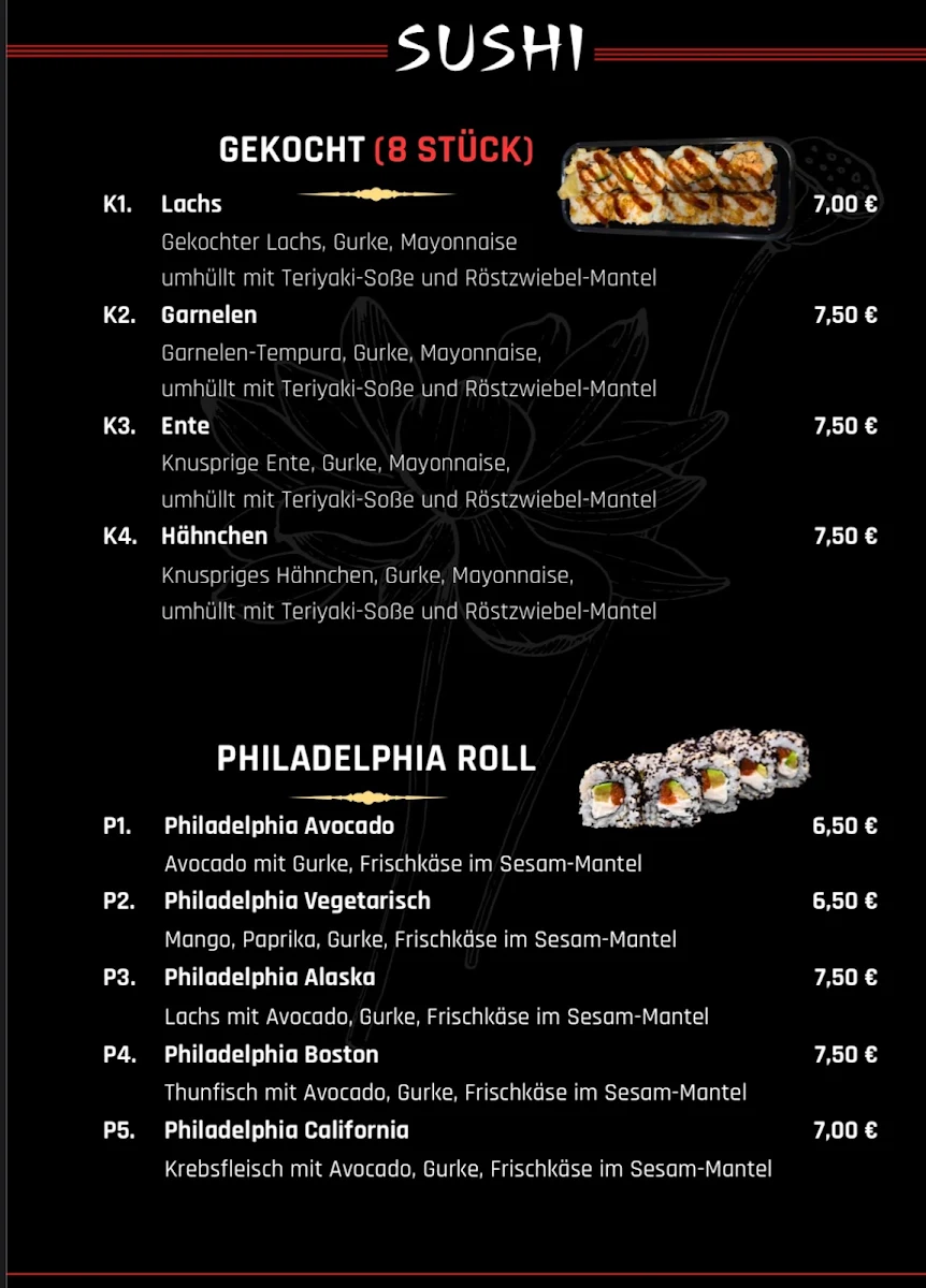 Speisekarte, DUY ANH Asia imbiss Landshut- Altdorf