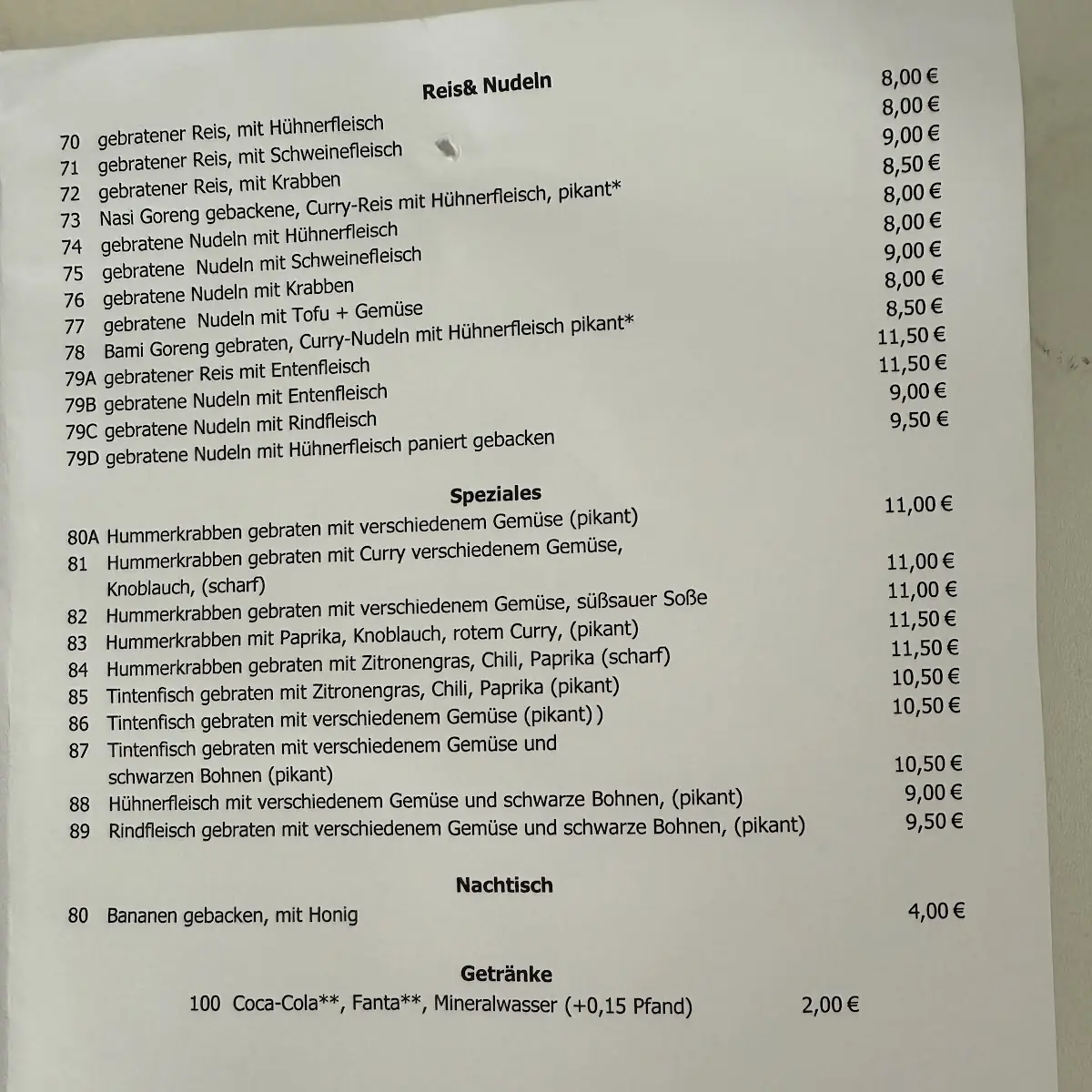 Speisekarte photo 3