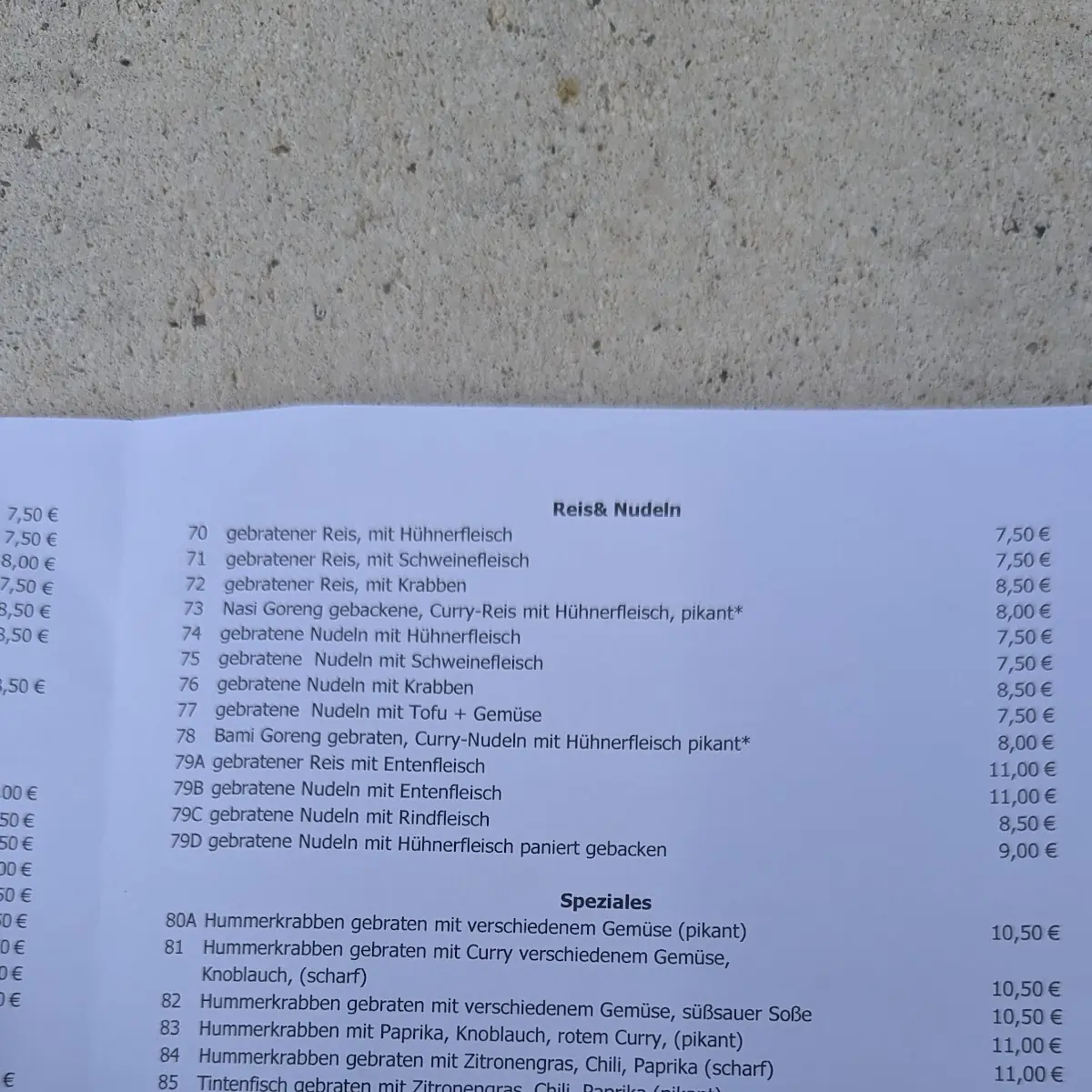 Speisekarte photo 6