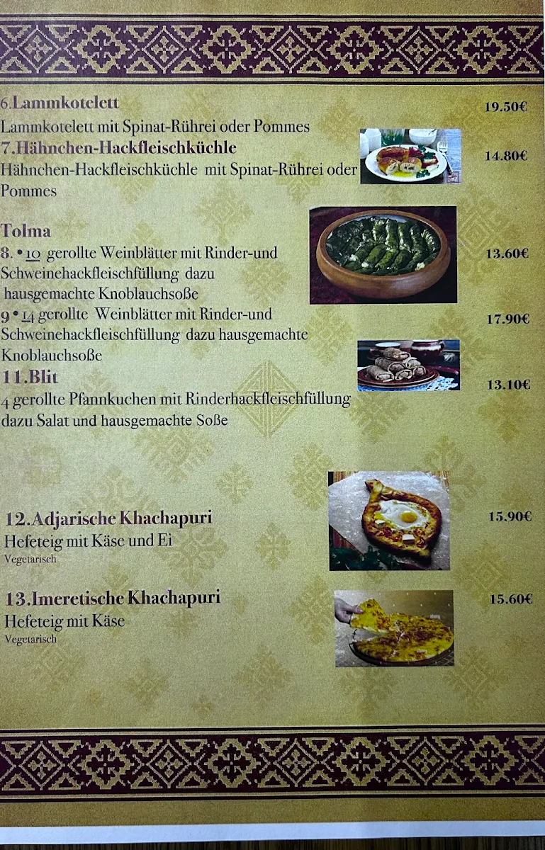 Speisekarte, Restaurant Armans