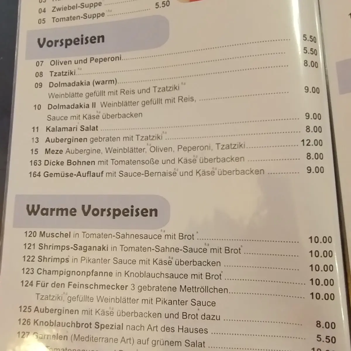 Speisekarte photo 2