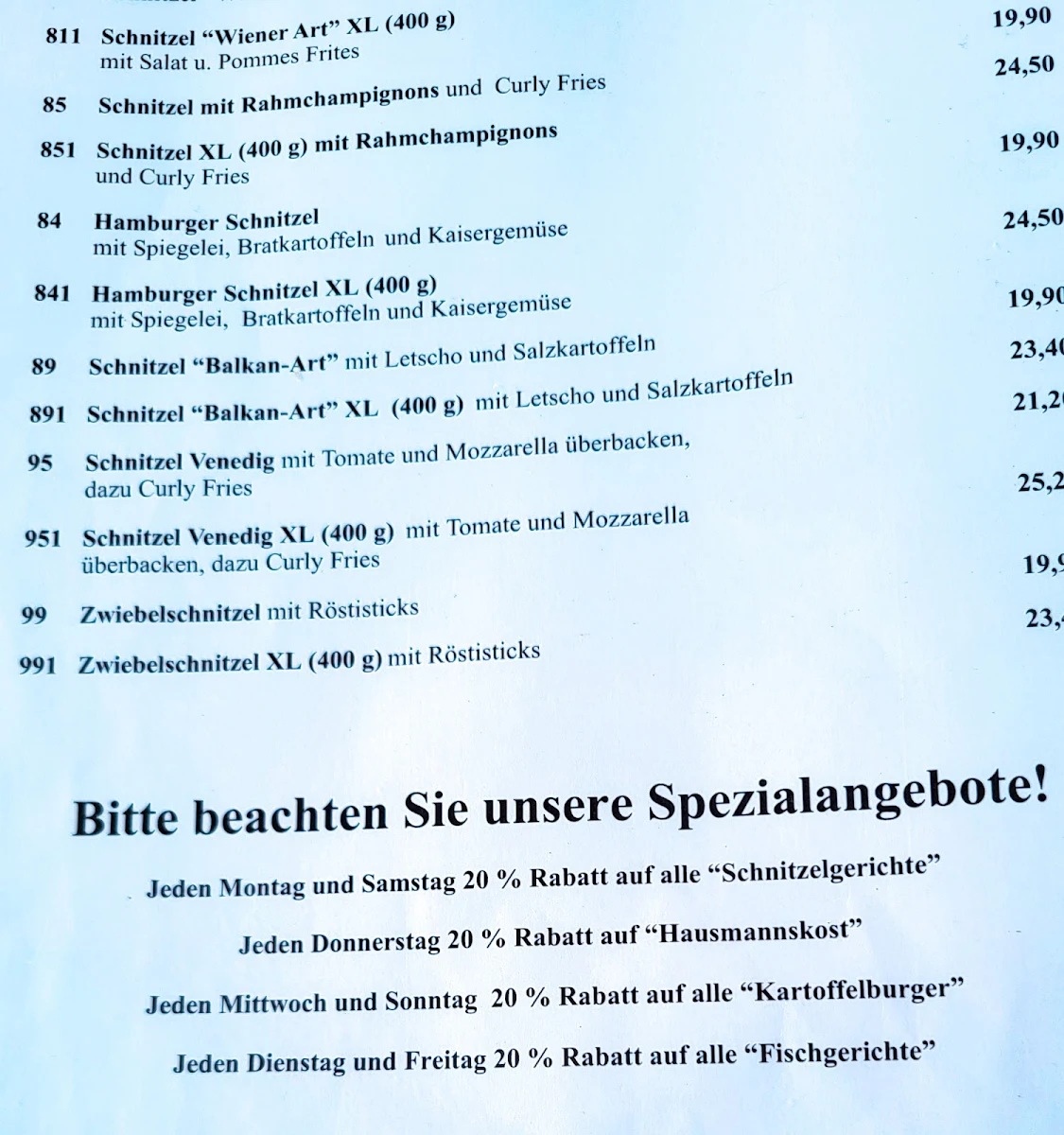 Speisekarte photo 2