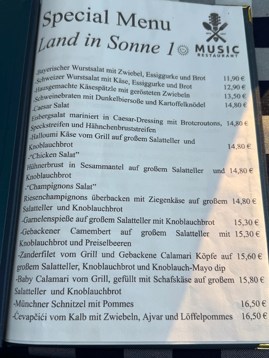Speisekarte photo 1
