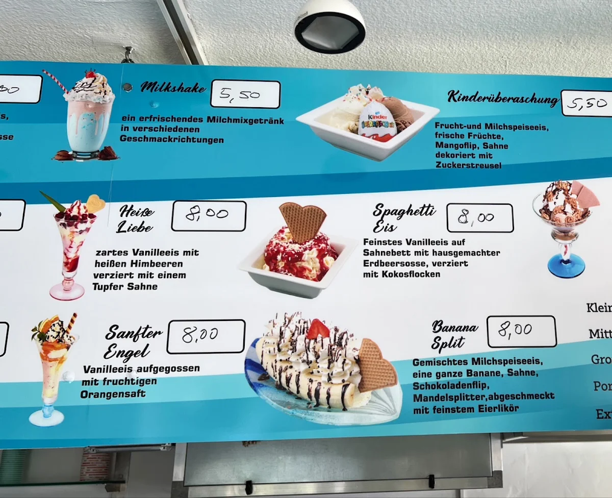 Speisekarte, La Gelateria Romana