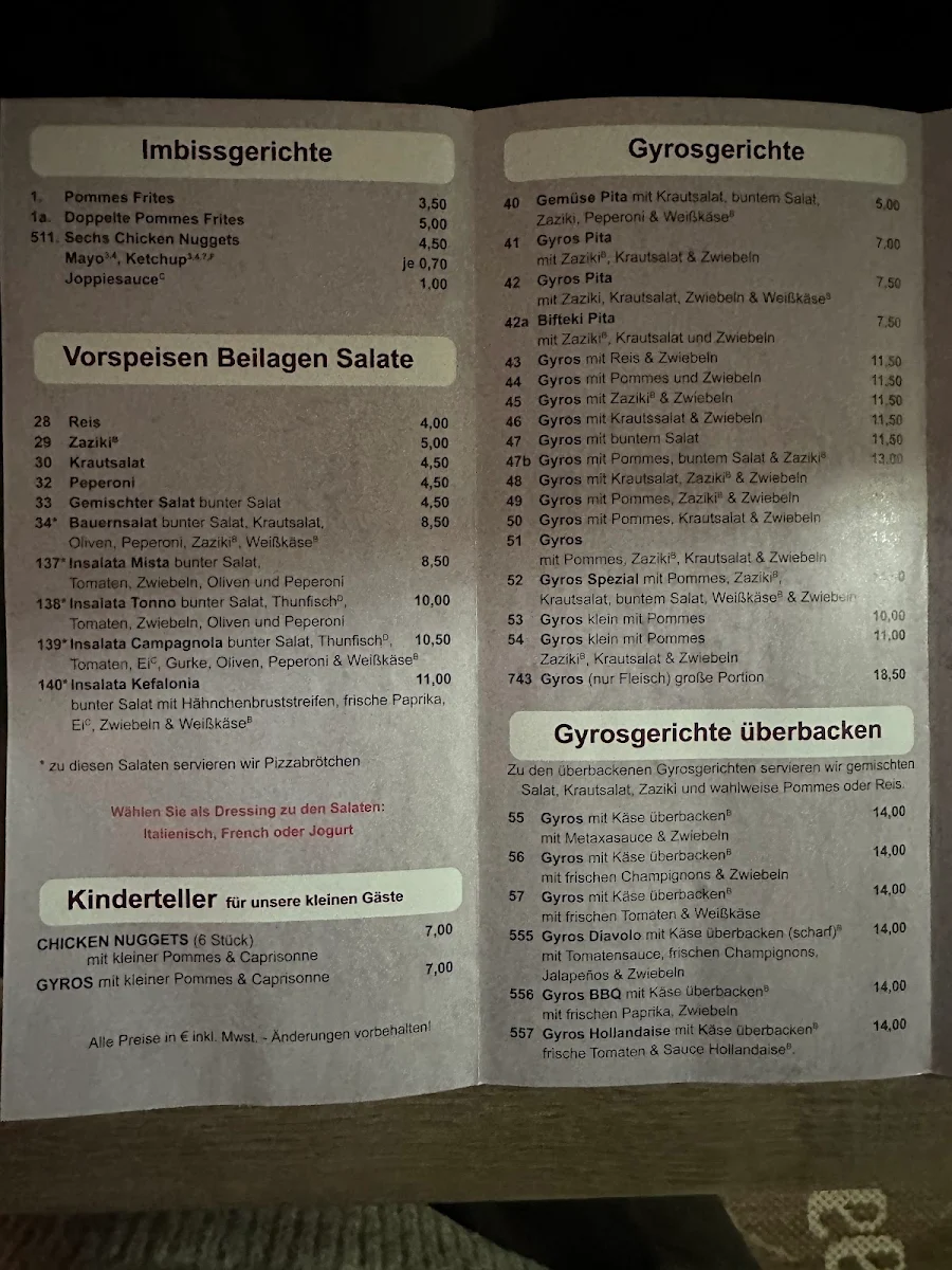 Speisekarte photo 2