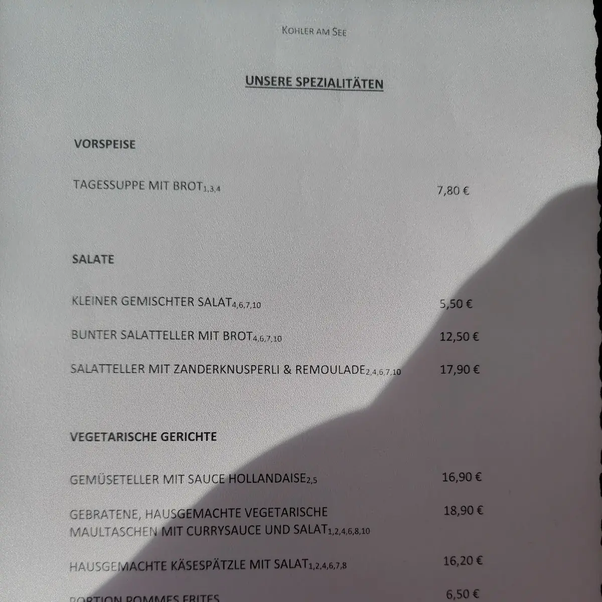 Speisekarte photo 6