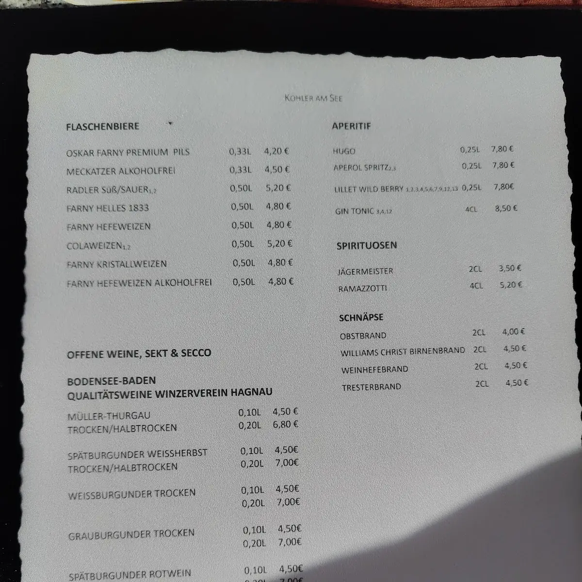 Speisekarte photo 7
