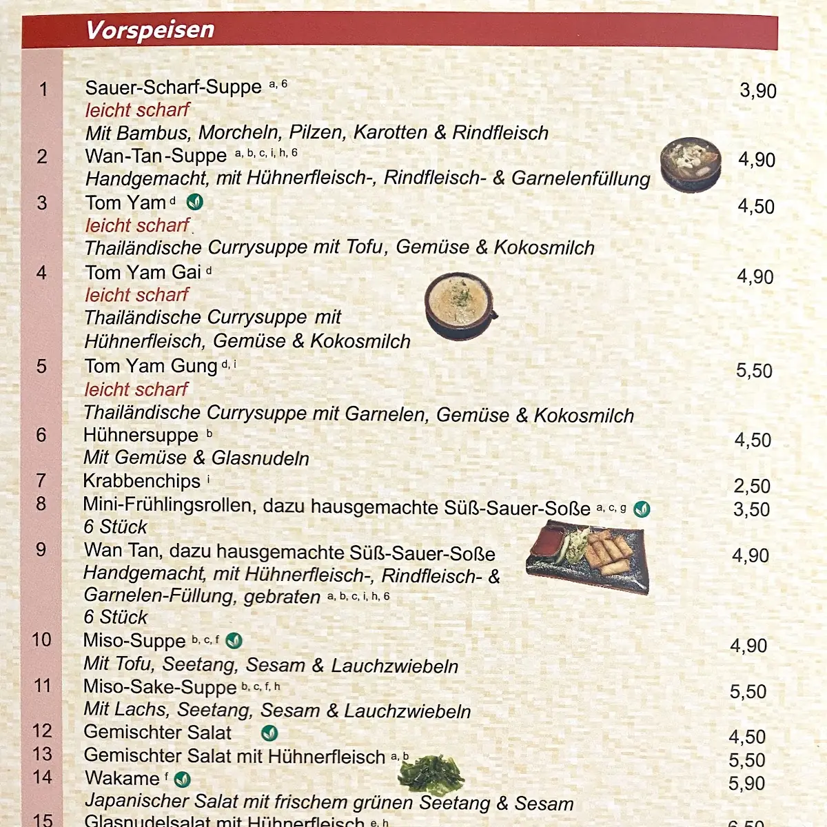 Speisekarte photo 2