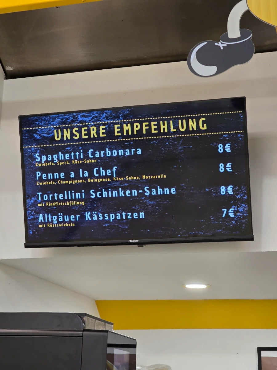 Speisekarte, NudelBox Kempten