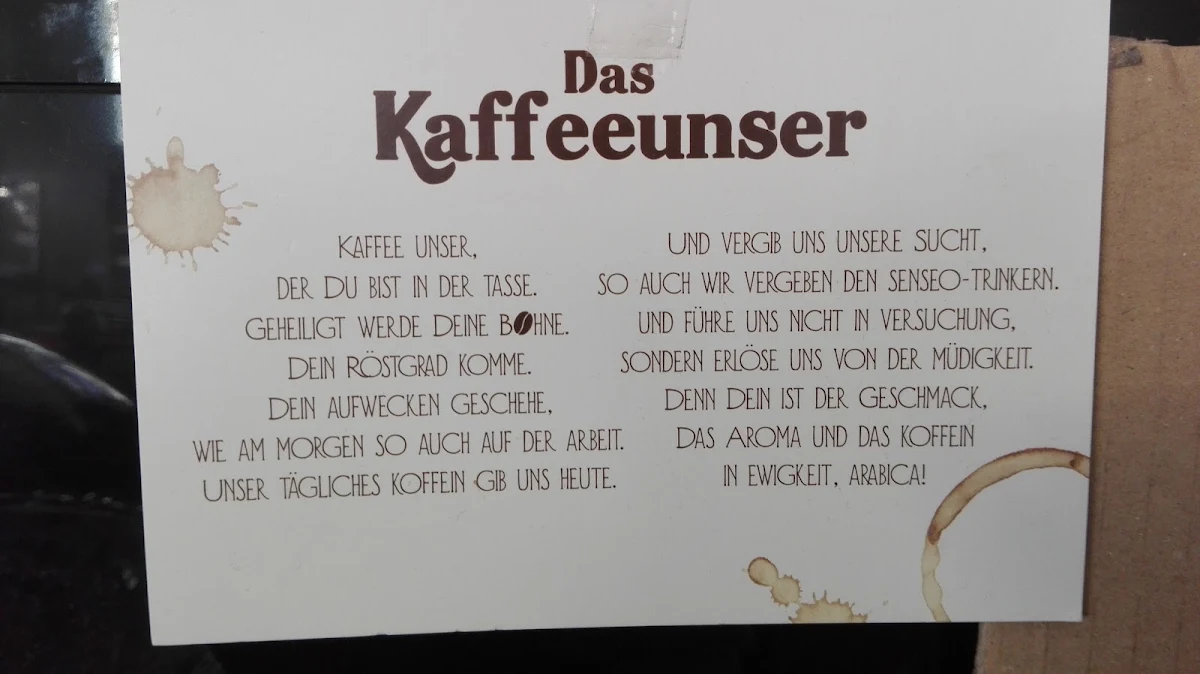 Speisekarte, Cafebar Stille Wasser