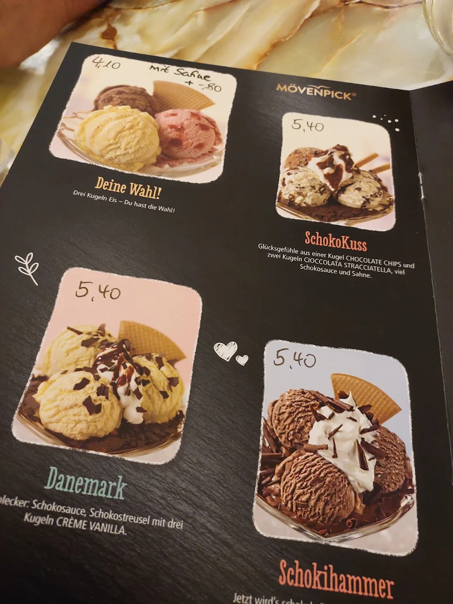 Speisekarte, Café Müller