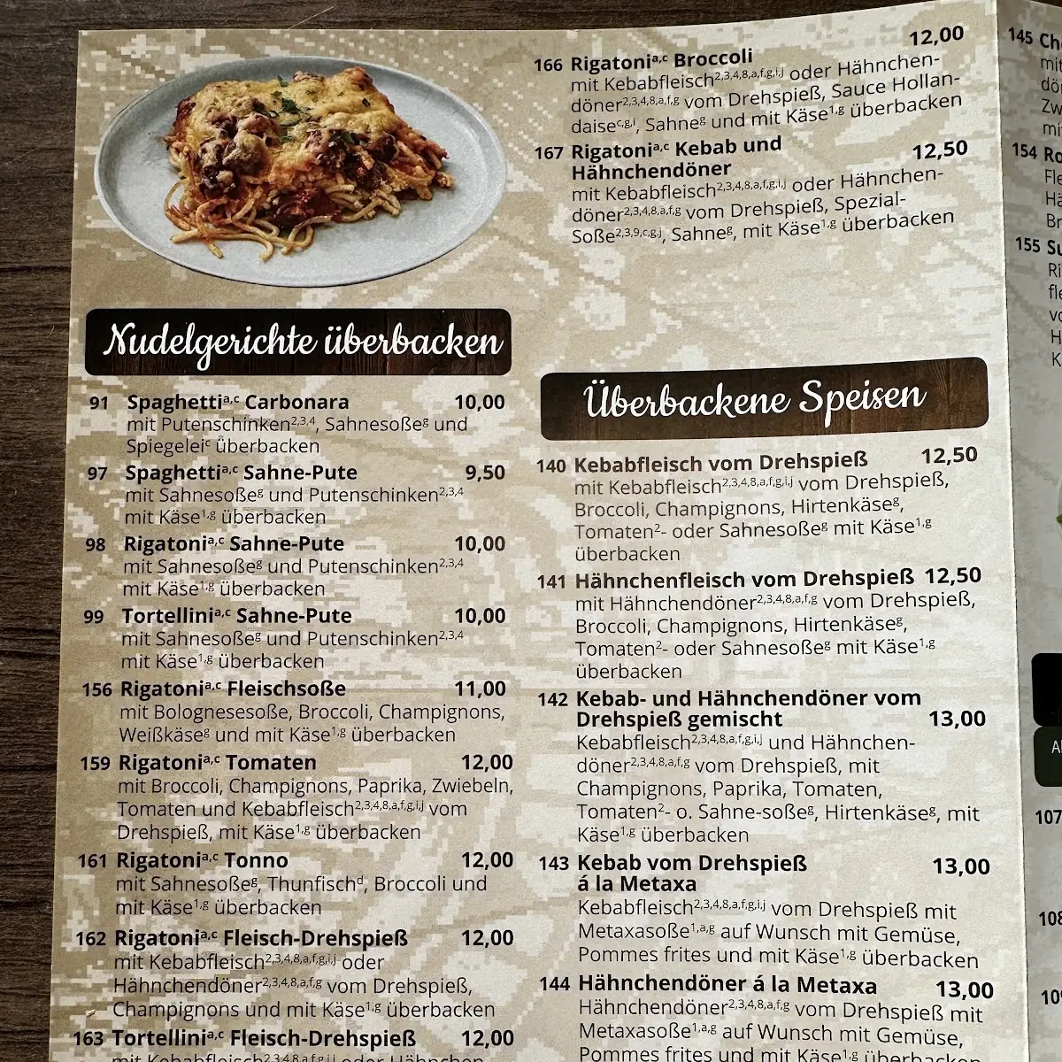 Speisekarte photo 2