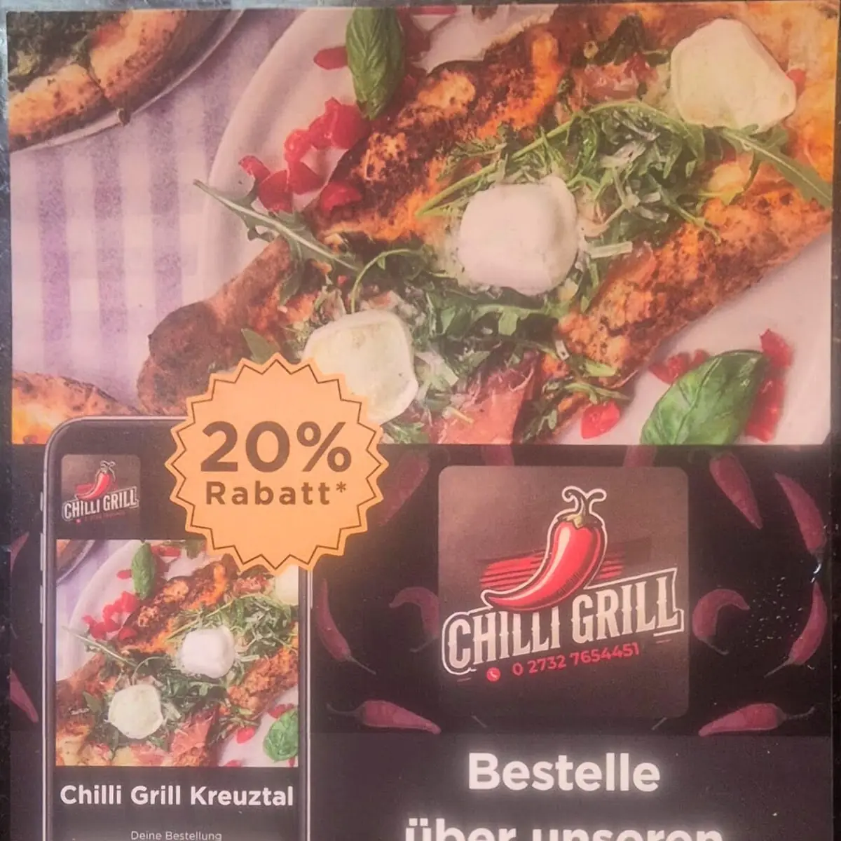 Speisekarte, Chilli Grill Kreuztal