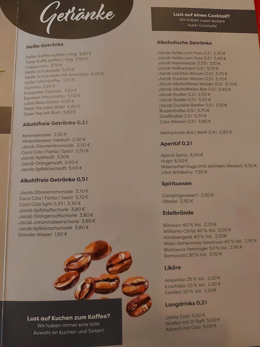 Speisekarte, SEEWIRT - Restaurant & Café