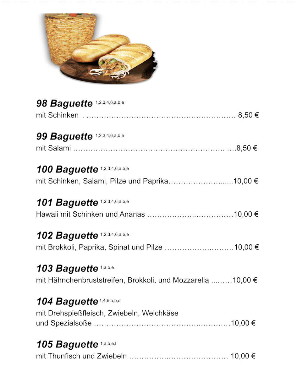 Speisekarte, PIZZA PLUS