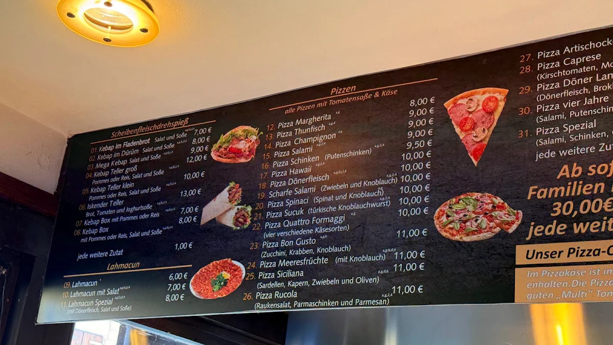 Speisekarte, Döner Land