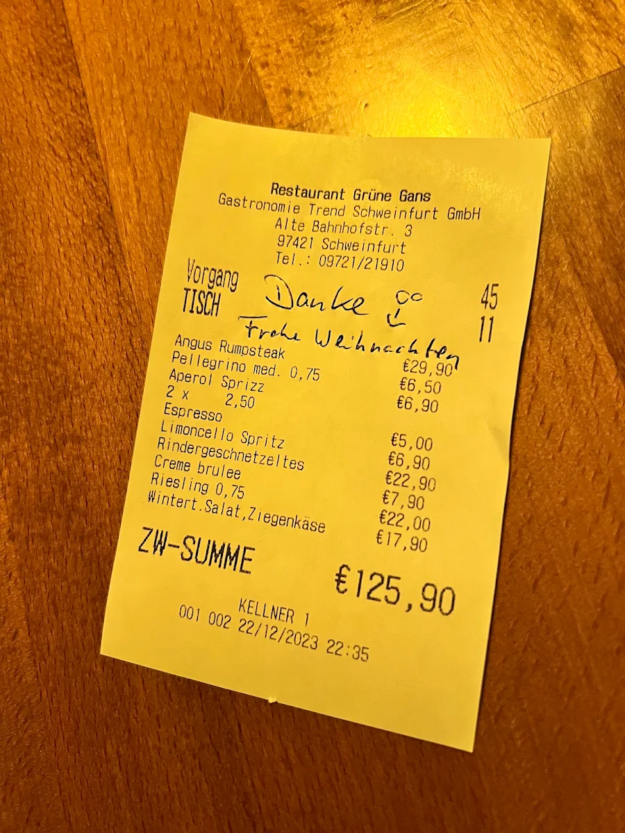Speisekarte photo 1