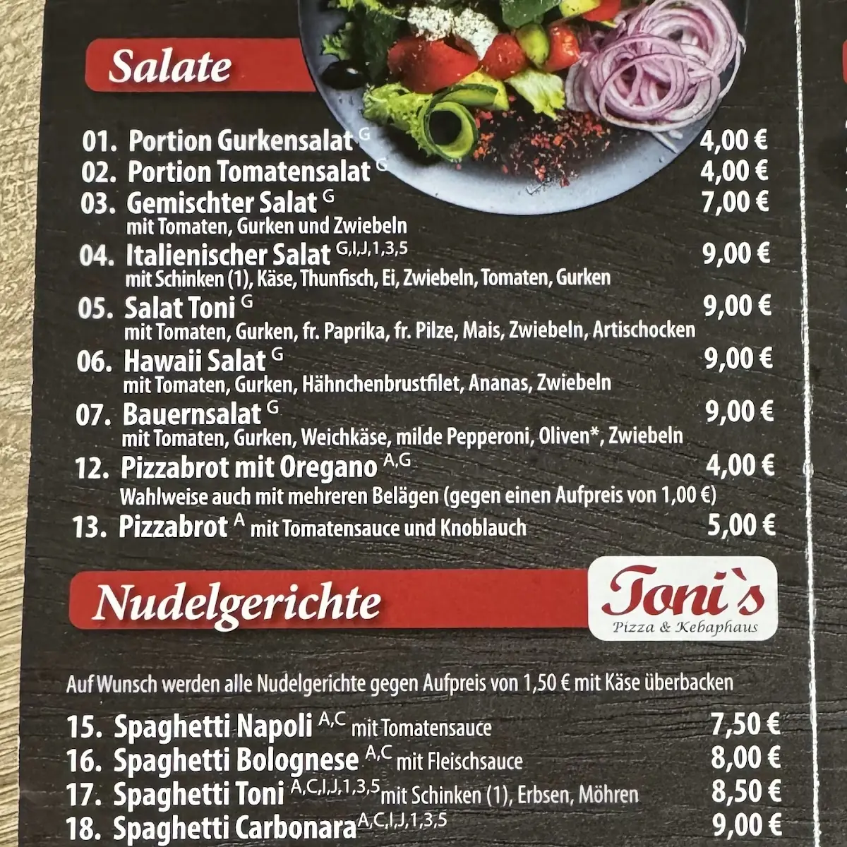 Speisekarte photo 2