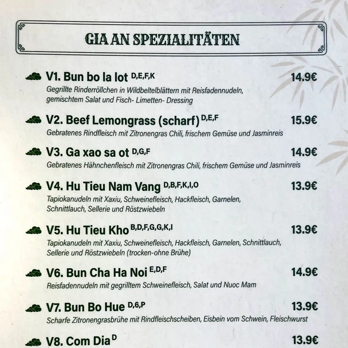Speisekarte photo 2