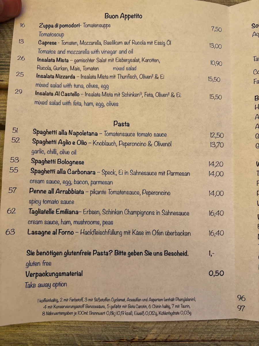 Speisekarte photo 2