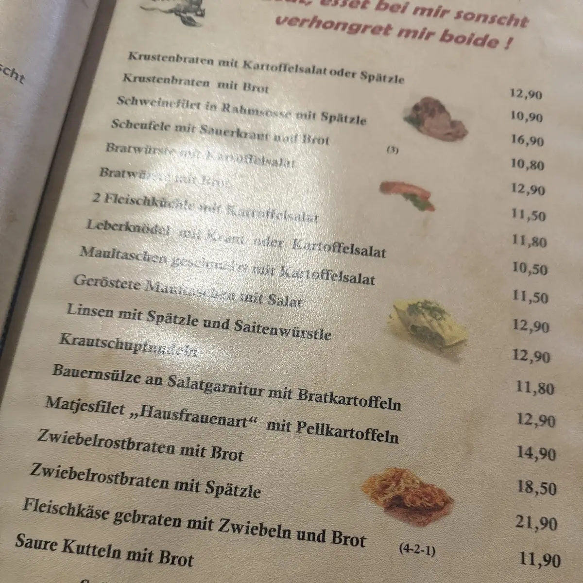 Speisekarte photo 2