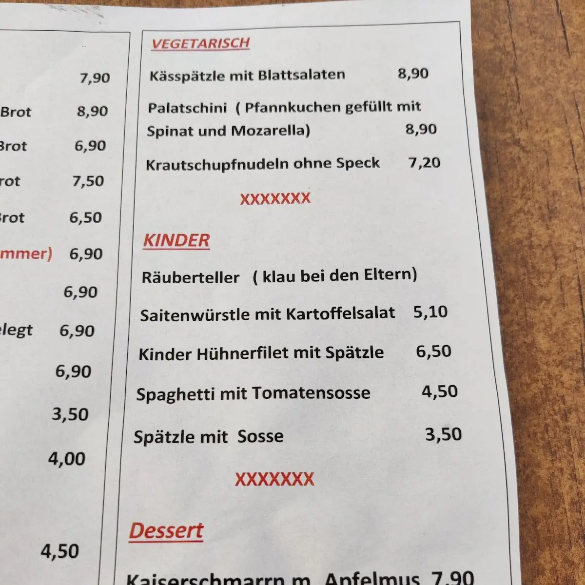 Speisekarte photo 7