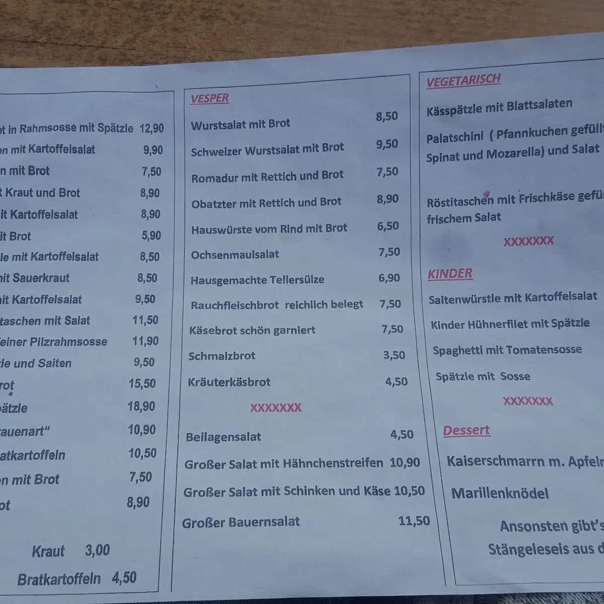 Speisekarte photo 9