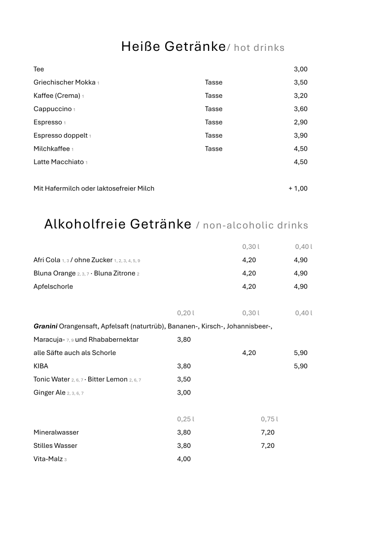 Speisekarte photo 4