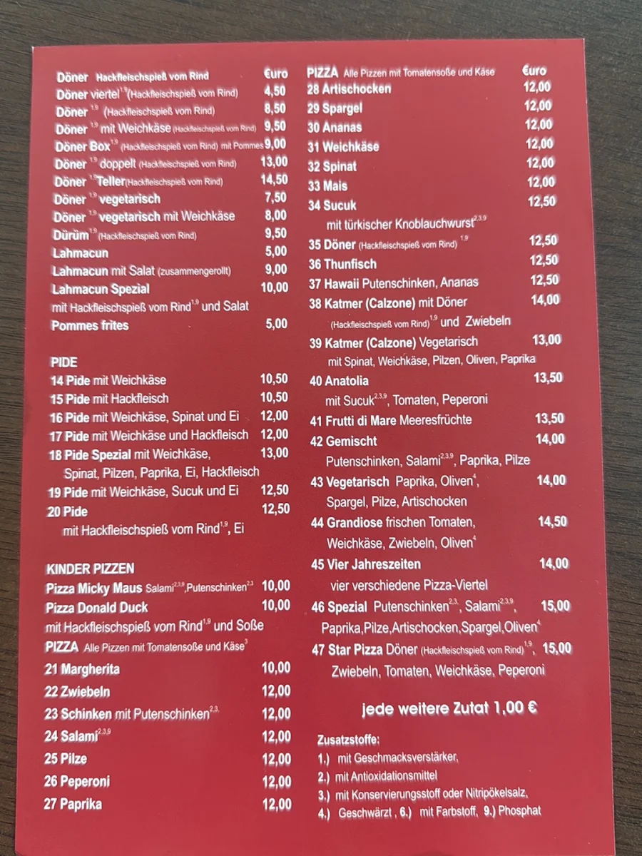 Speisekarte photo 1