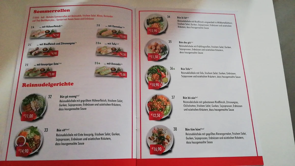 Speisekarte, Restaurant Pho Viet
