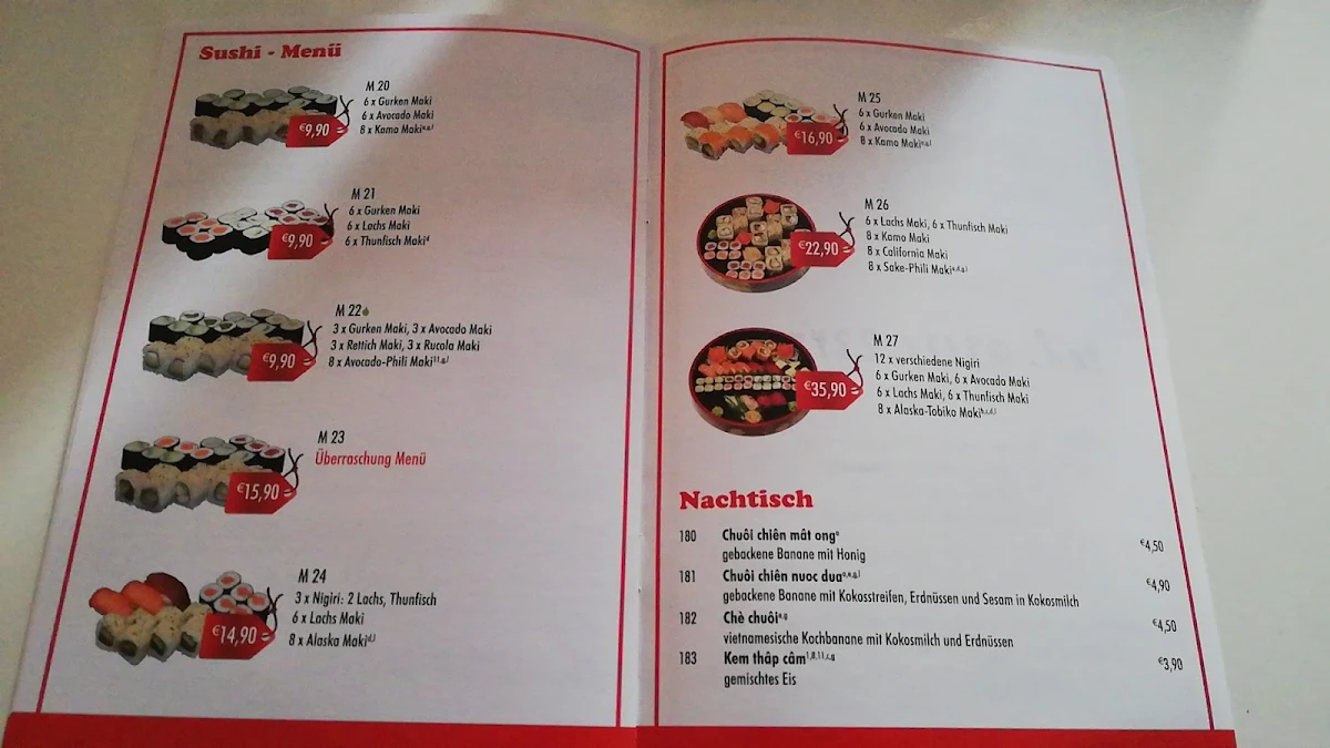 Speisekarte, Restaurant Pho Viet