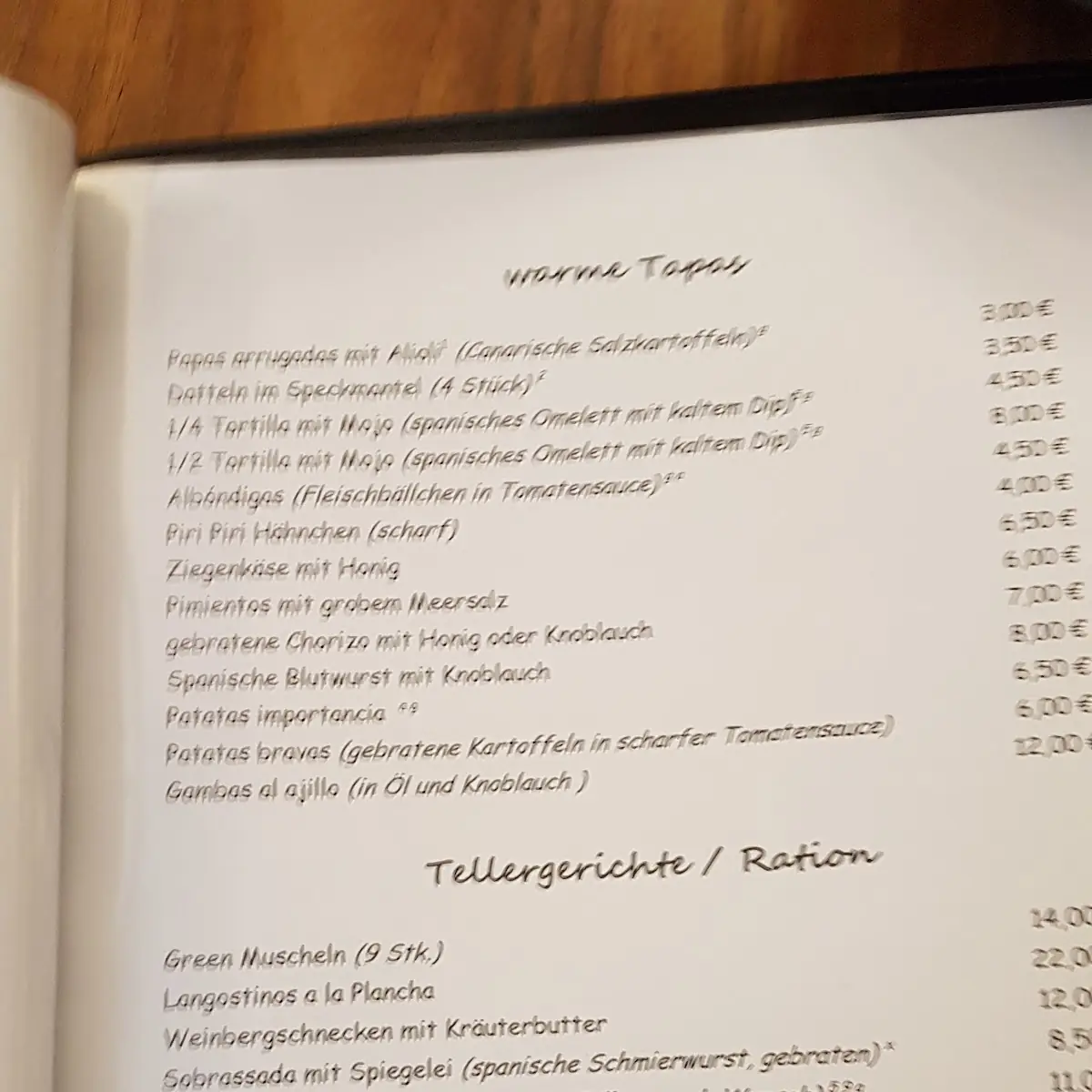 Speisekarte photo 1