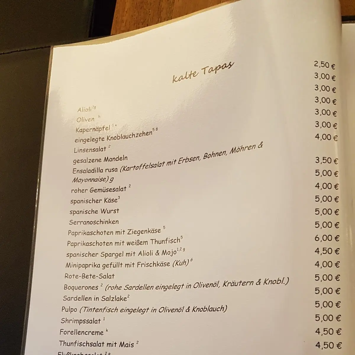 Speisekarte photo 2