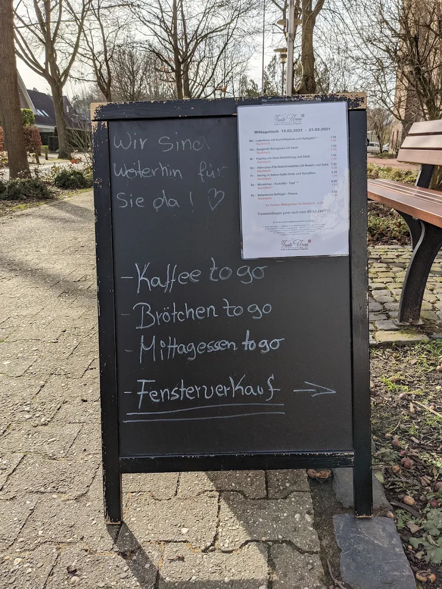 Speisekarte, Tante Anna - Café in der Residenz Irmgardis