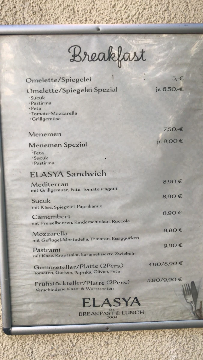 Speisekarte, Nani’s Kitchen Breakfast & Lunch