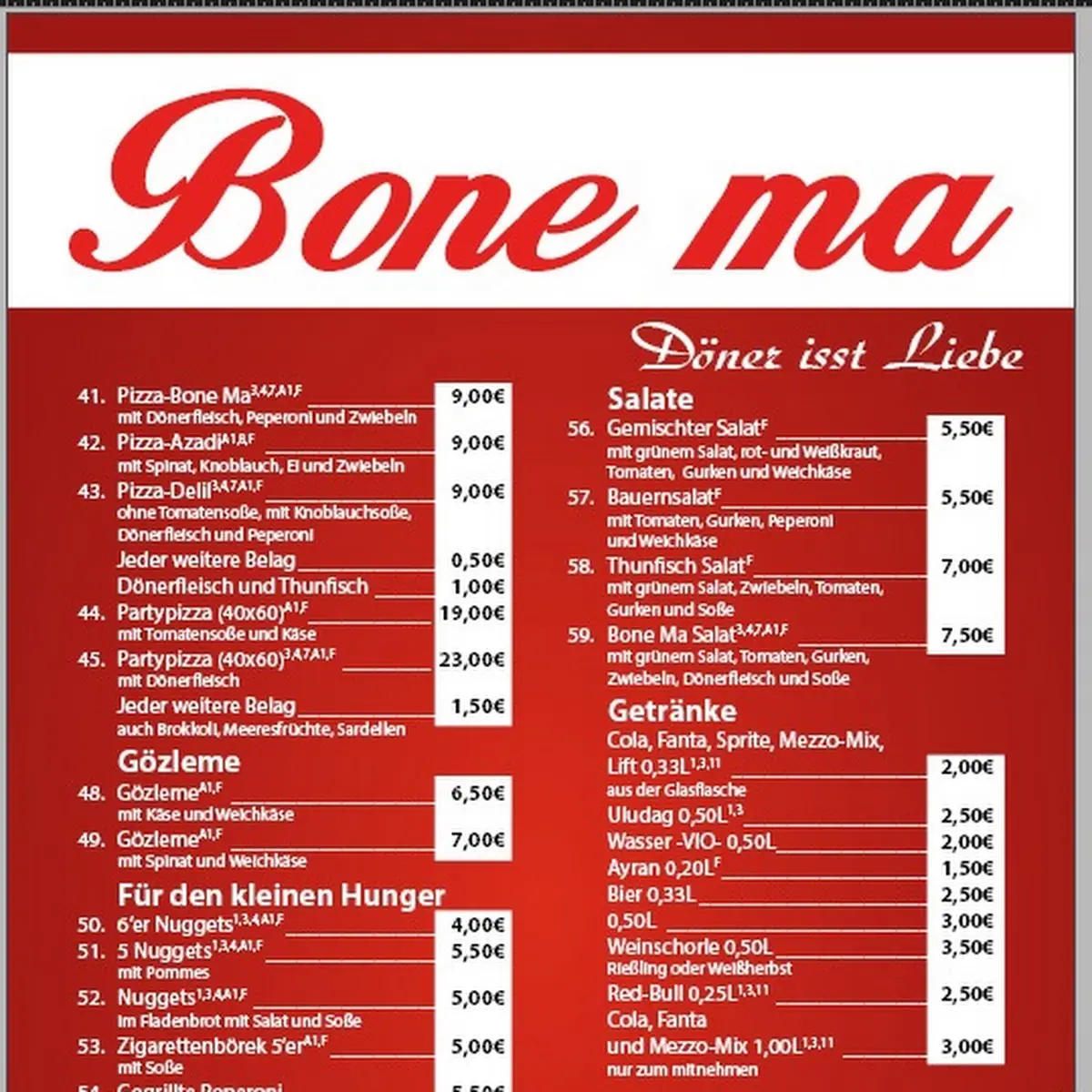 Speisekarte photo 2