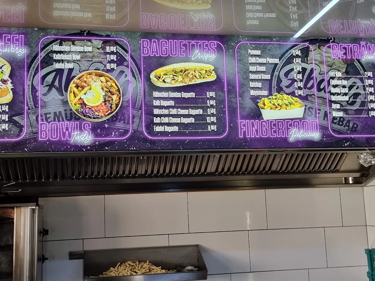 Speisekarte, Abdul`s Gemüse Kebab