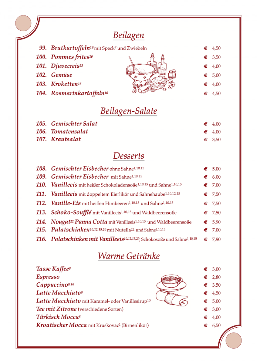 Speisekarte photo 1