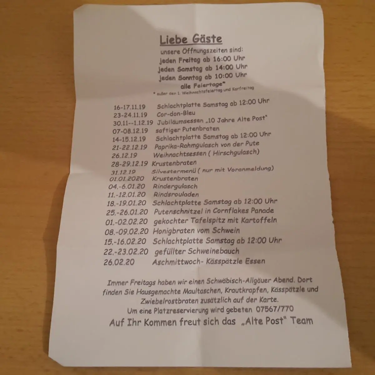Speisekarte photo 2