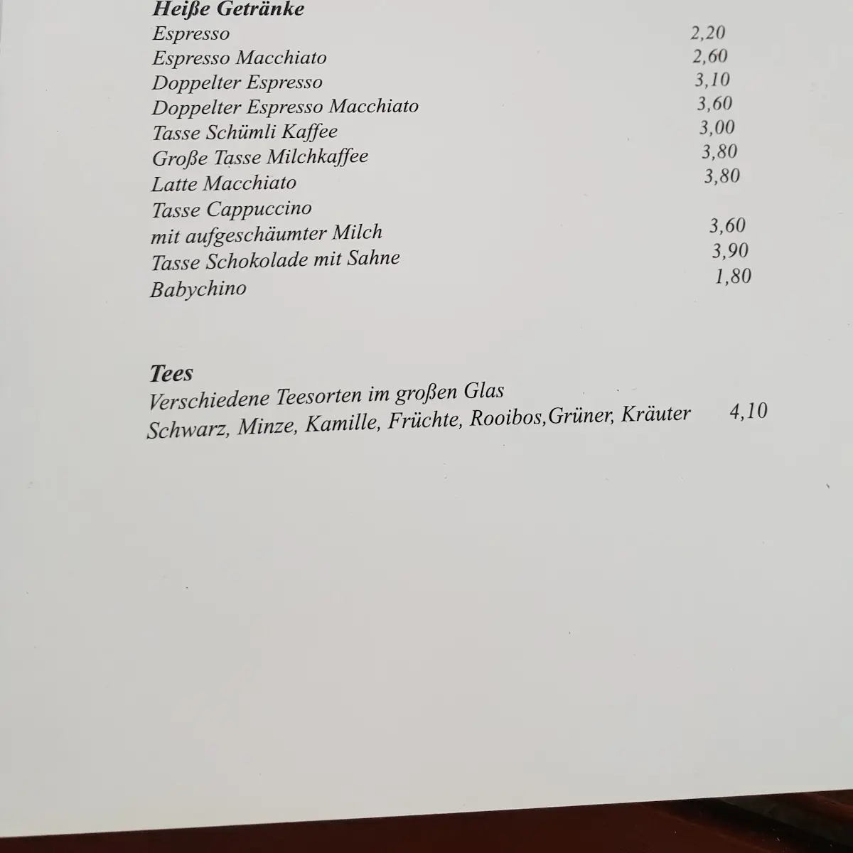 Speisekarte photo 10