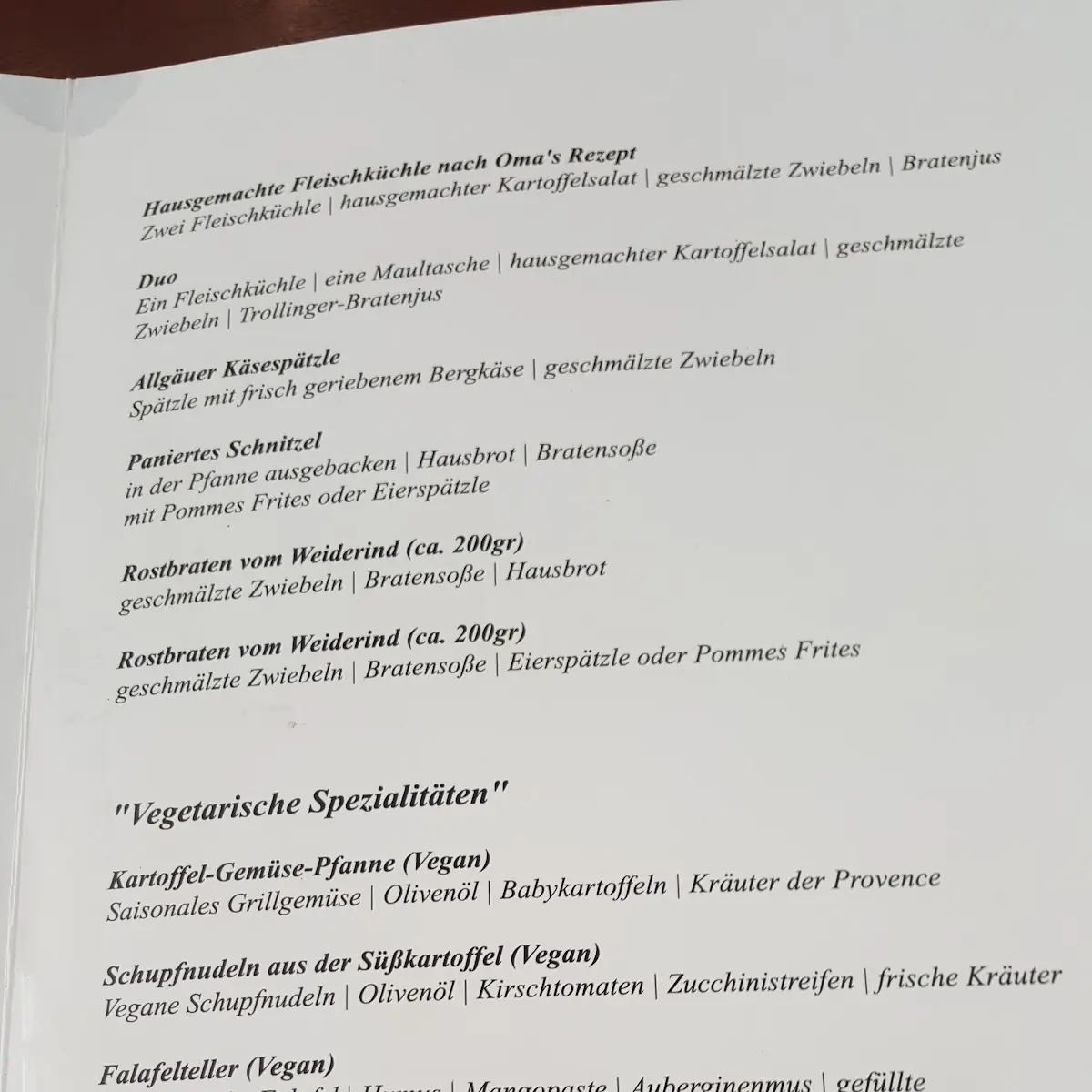 Speisekarte photo 8
