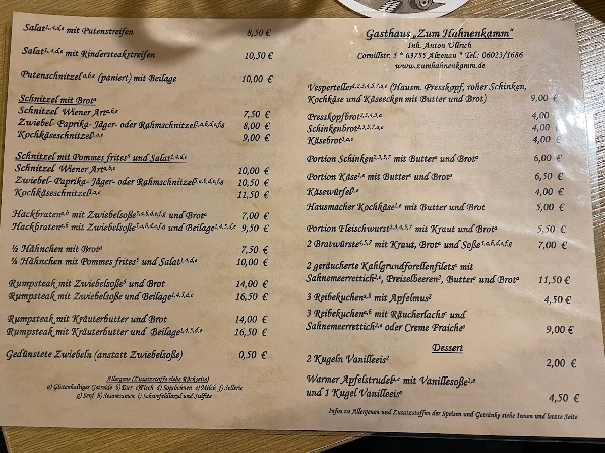 Speisekarte photo 3