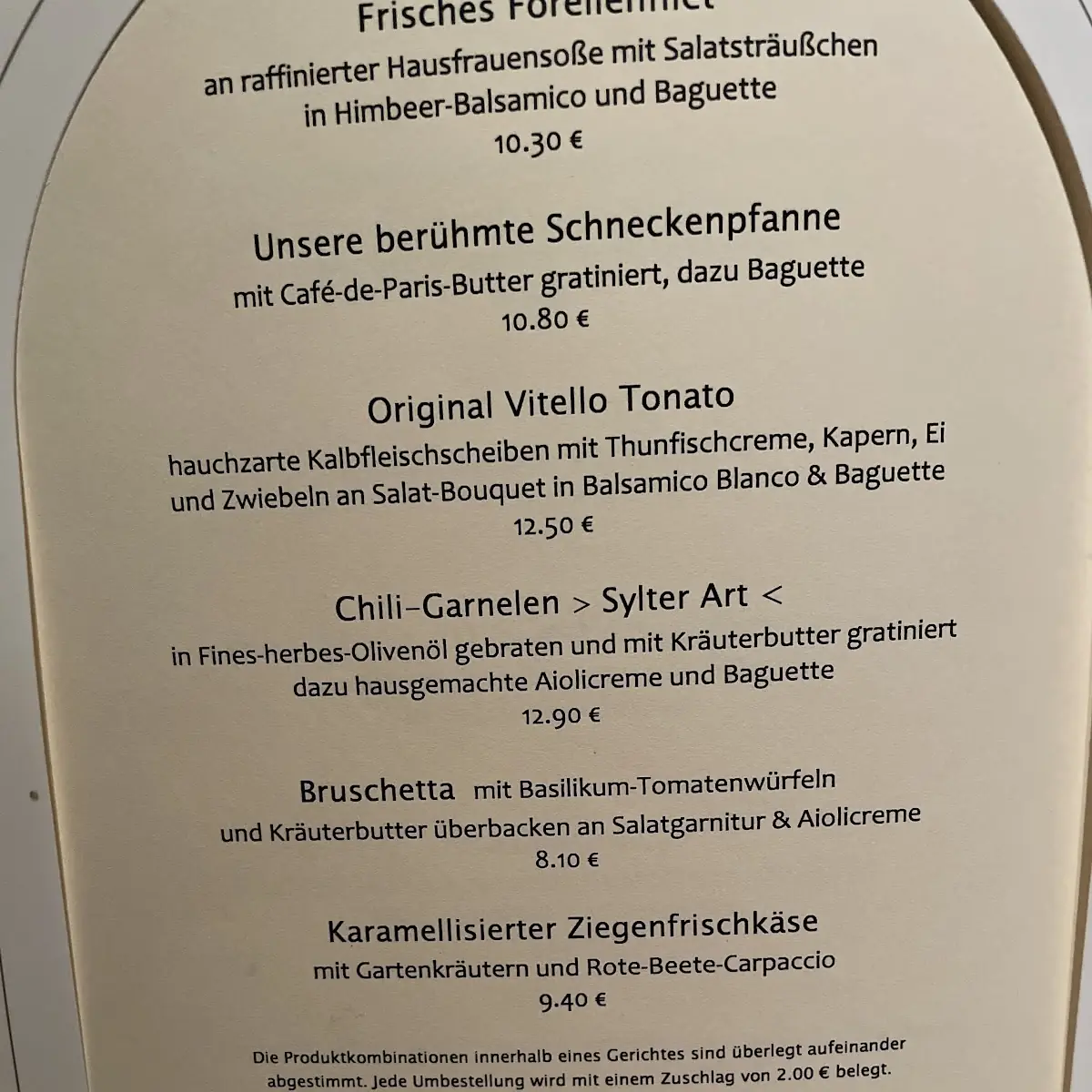Speisekarte, Borgböhmer's Waldesruh Bochum