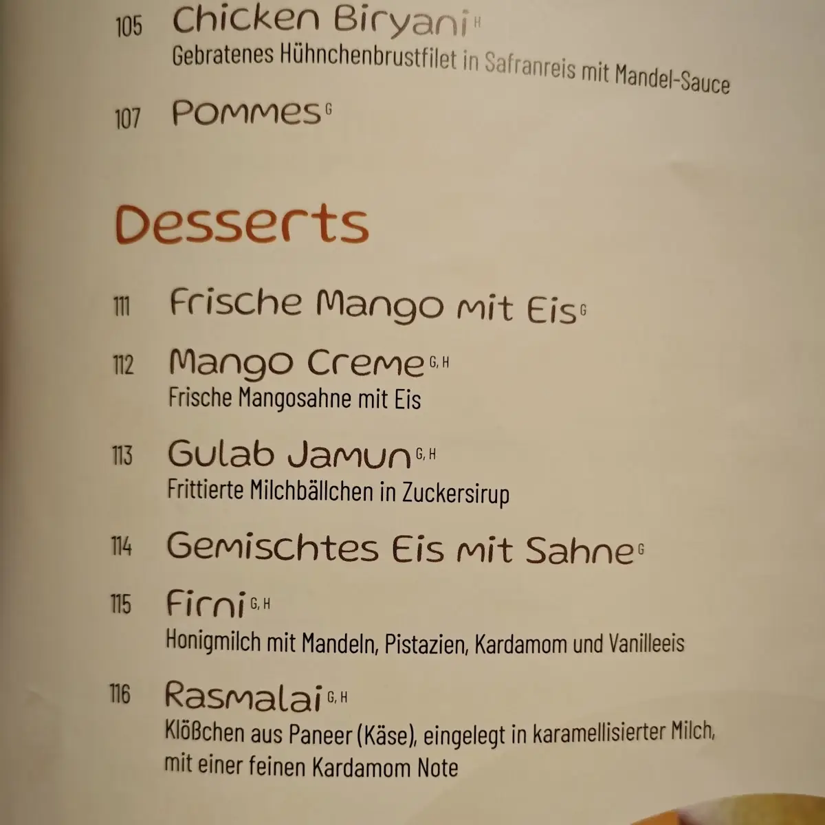 Speisekarte photo 2