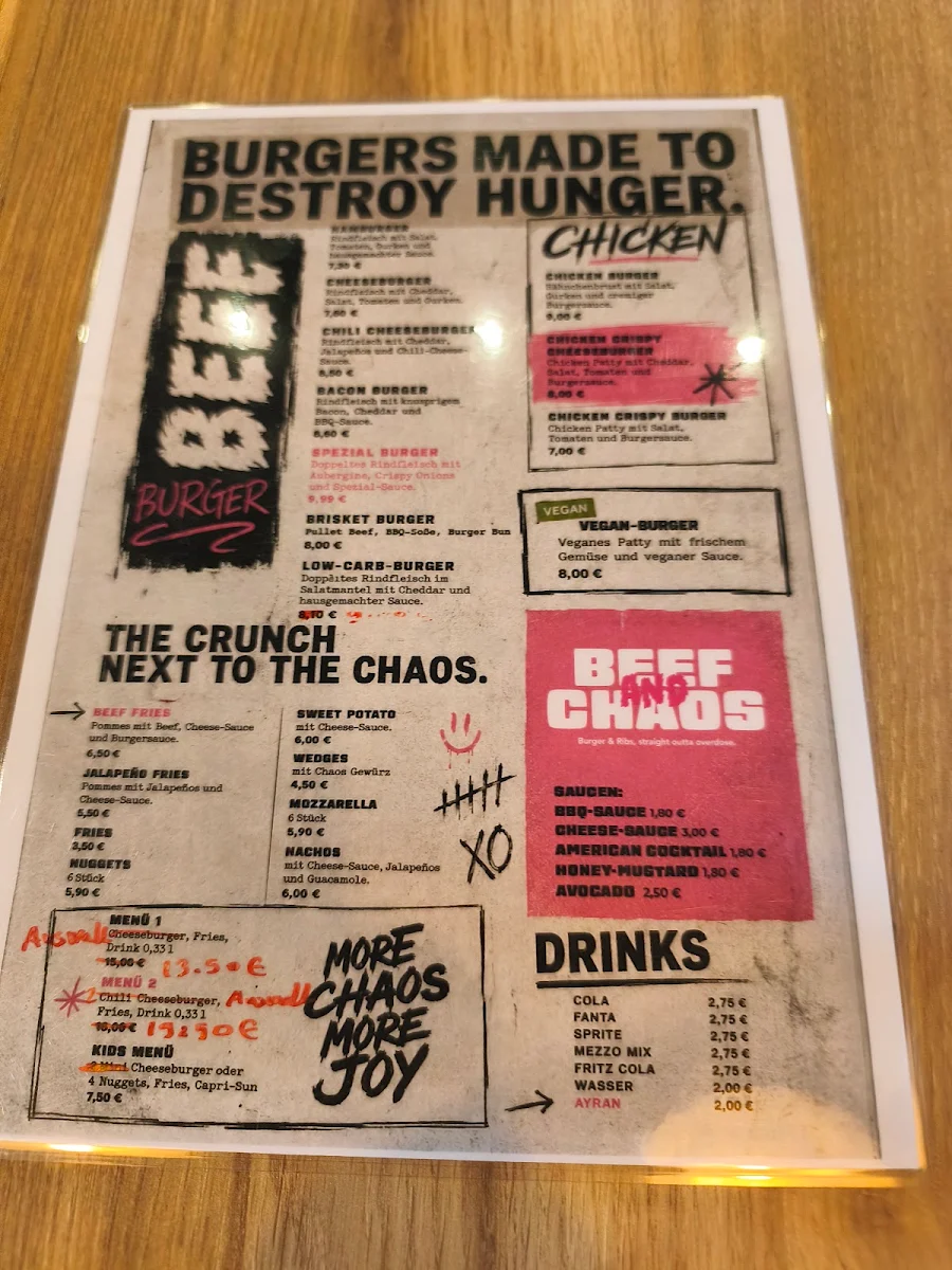 Speisekarte, Beef and chaos