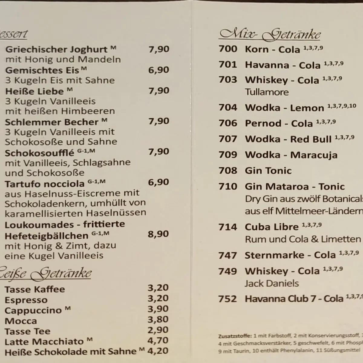 Speisekarte photo 1