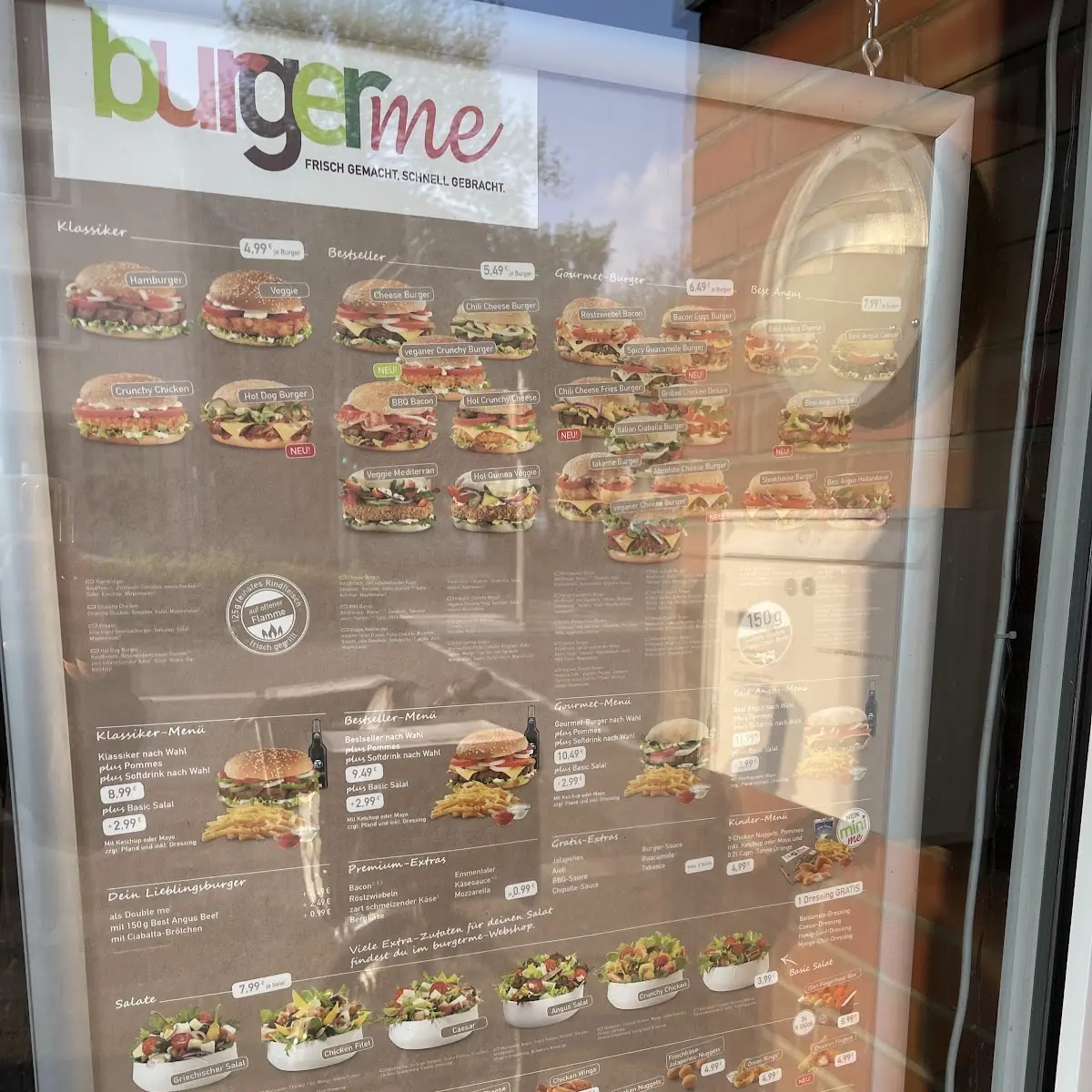 Speisekarte, burgerme Paderborn Mitte