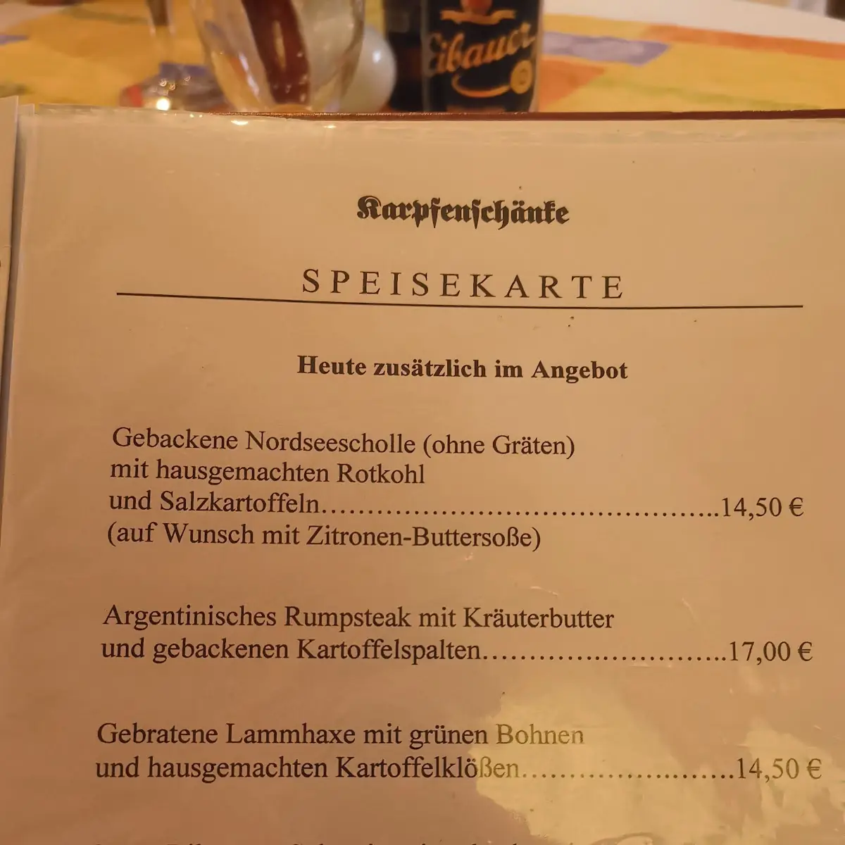 Speisekarte photo 1