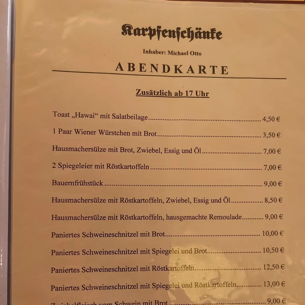 Speisekarte photo 4